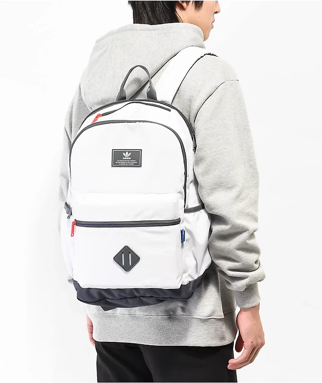 Adidas Originals National White Onyx Grey Backpack at Hamilton