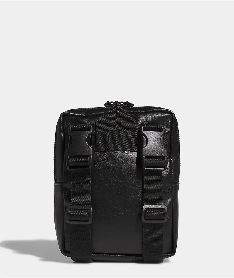 adidas Originals Skateboarding Faux-Leather Black Crossbody Bag