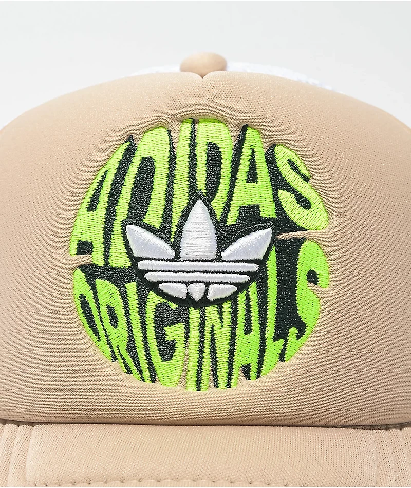 adidas Originals Spiral Beige Trucker Hat