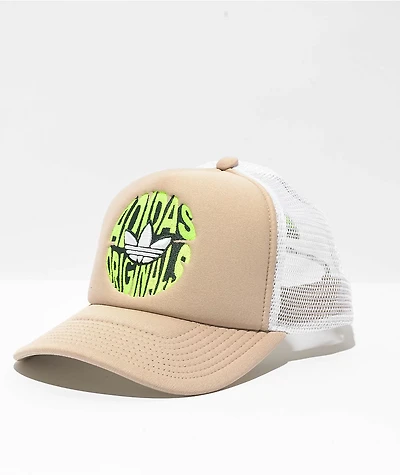adidas Originals Spiral Beige Trucker Hat