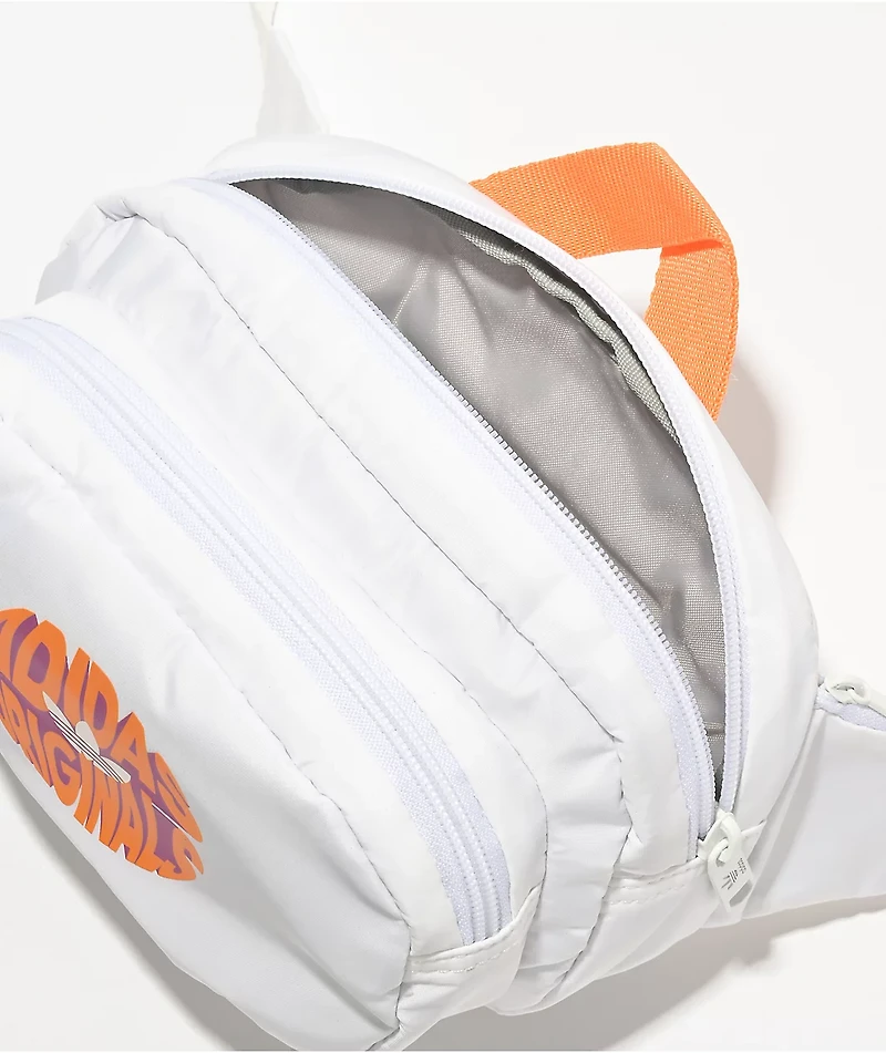 adidas Originals Sport 2.0 White & Orange Fanny Pack