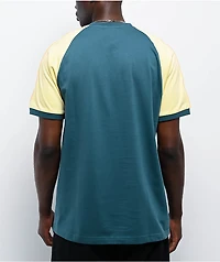 adidas Originals Superstar Green & Yellow Raglan T-Shirt