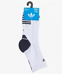 adidas Originals Tech White 3 Pack High Quarter Crew Socks