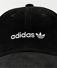 adidas Originals Trefoil Precurve Plus Black Corduroy Snapback Hat