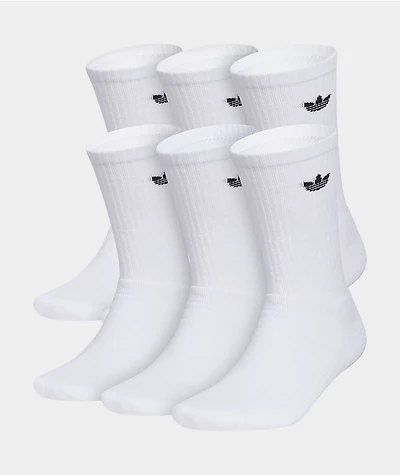 adidas Originals Trefoil White 6 Pack Crew Socks