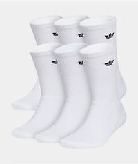 adidas Originals Trefoil White 6 Pack Crew Socks