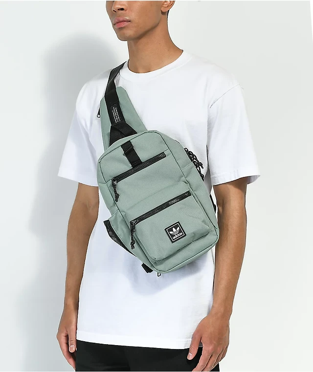 Adidas Originals Utility Sling Green Crossbody Bag