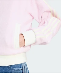 adidas Originals Velour Clear Pink Knit Track Jacket
