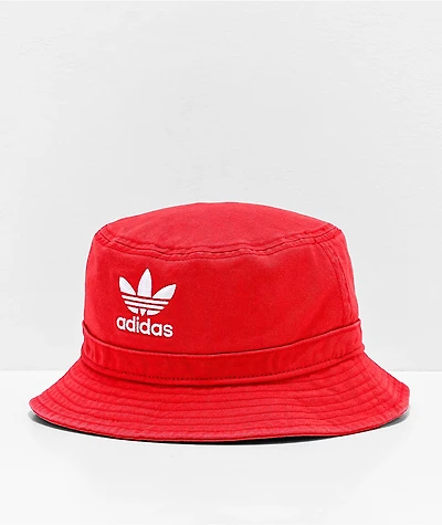 adidas Originals Washed Red Bucket Hat