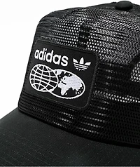 adidas Originals Worldwide Black Mesh Trucker Hat
