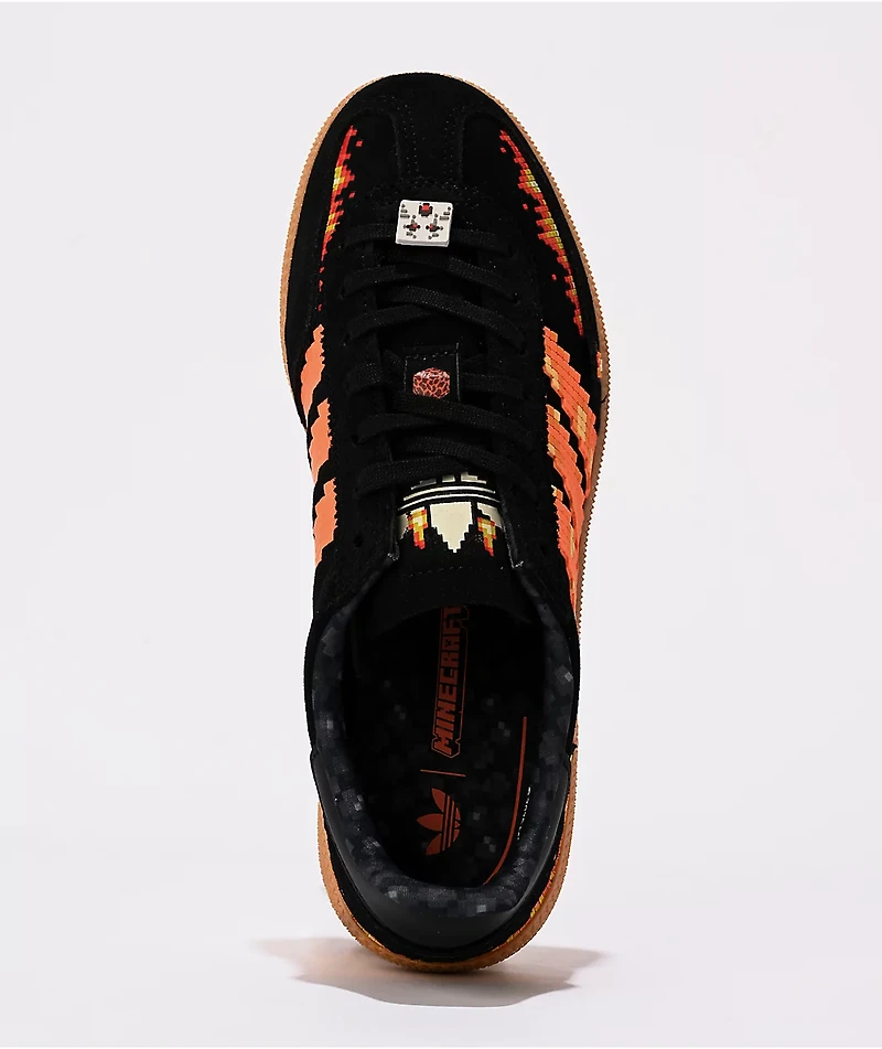 adidas Originals x Minecraft Handball Spezial Core Black & Pure Orange Shoes