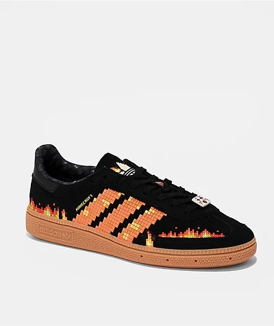 adidas Originals x Minecraft Handball Spezial Core Black & Pure Orange Shoes