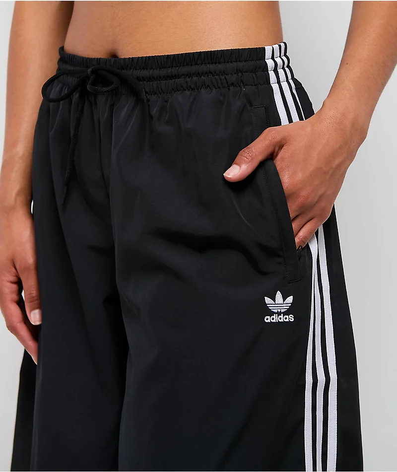adidas Oversized Black Wide Leg Track Pants