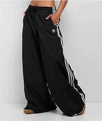 adidas Oversized Black Wide Leg Track Pants