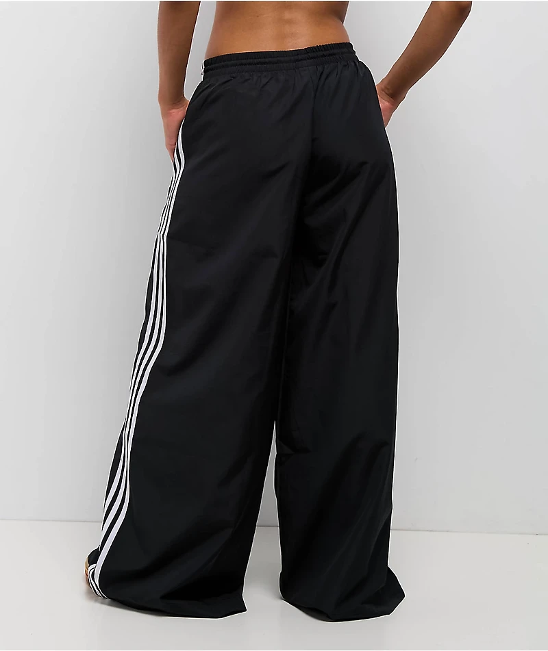 adidas Oversized Black Wide Leg Track Pants