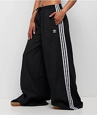 adidas Oversized Black Wide Leg Track Pants