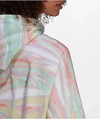 adidas Pastel Marble Crop Hoodie