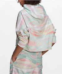 adidas Pastel Marble Crop Hoodie