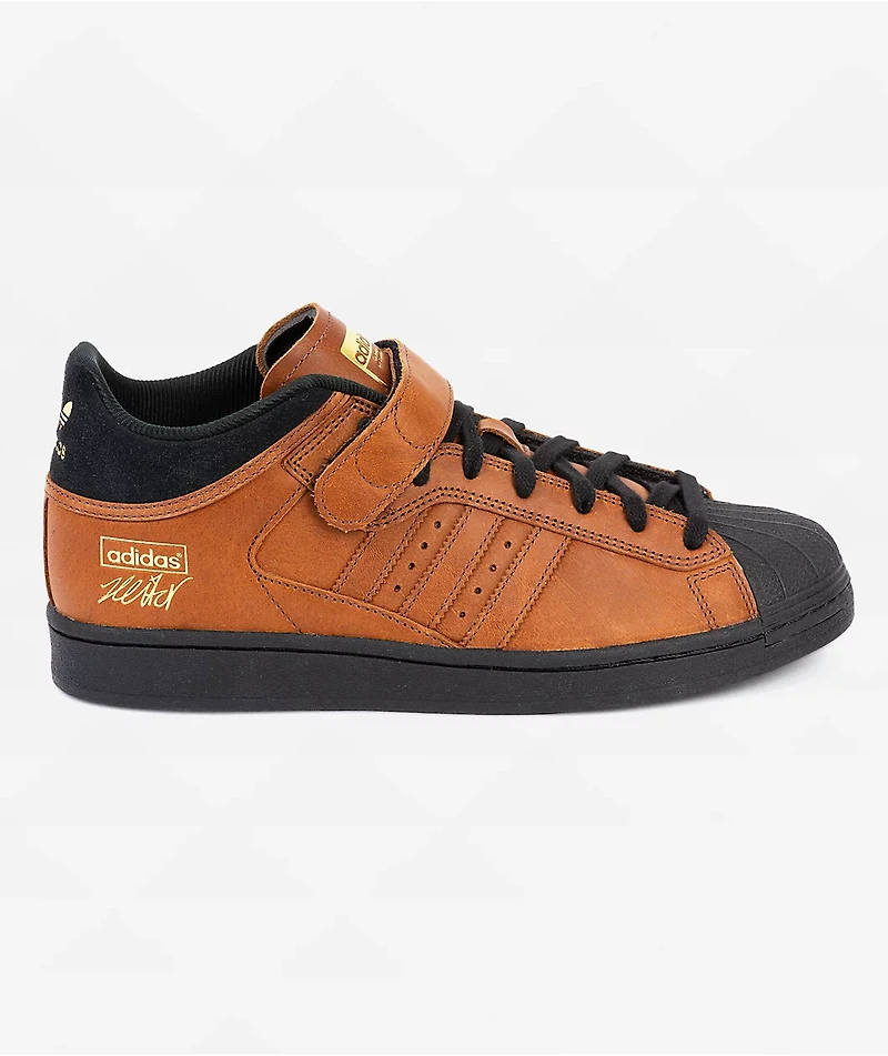 adidas Pro Shell ADV x Heitor Brown & Core Black Skate Shoes
