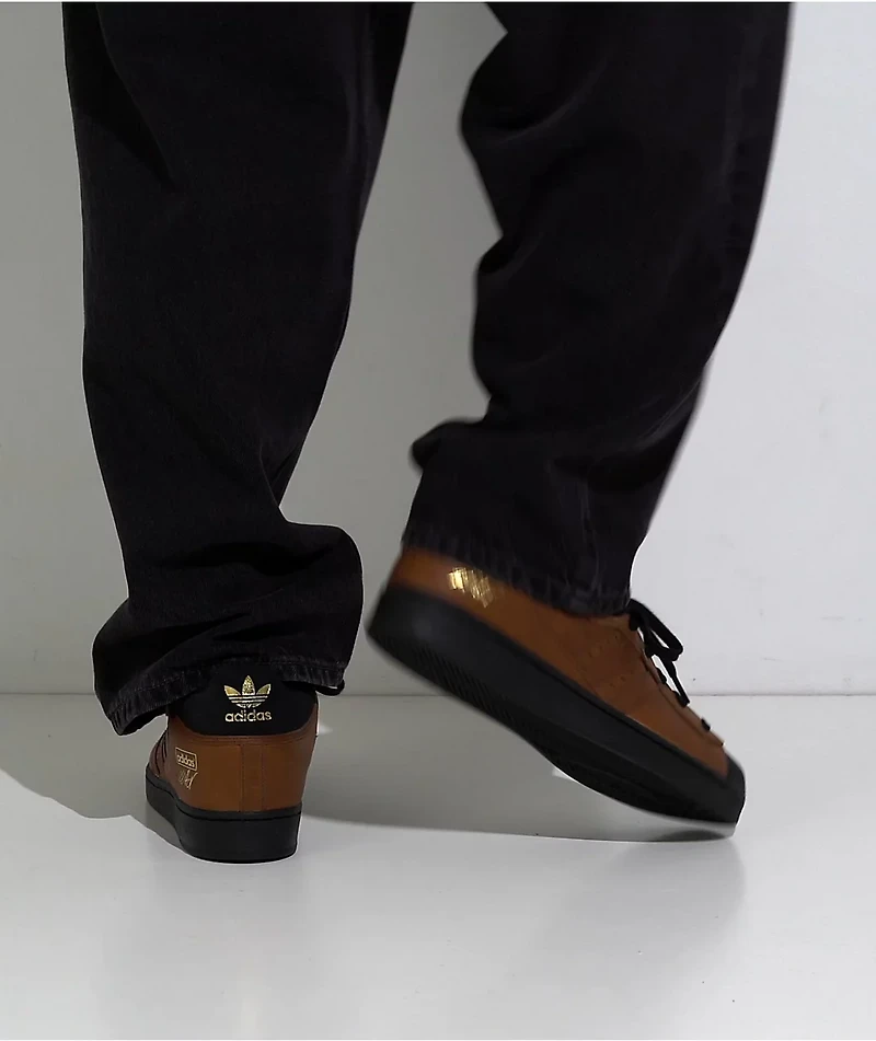 adidas Pro Shell ADV x Heitor Brown & Core Black Skate Shoes