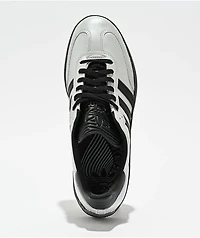 adidas Puig Samba Silver Metallic & Core Black Skate Shoes