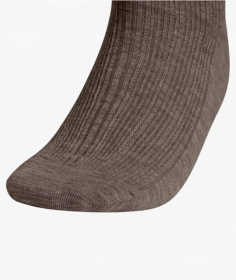 adidas Ruffle 3 Pack Brown, Cream & Grey Ankle Socks