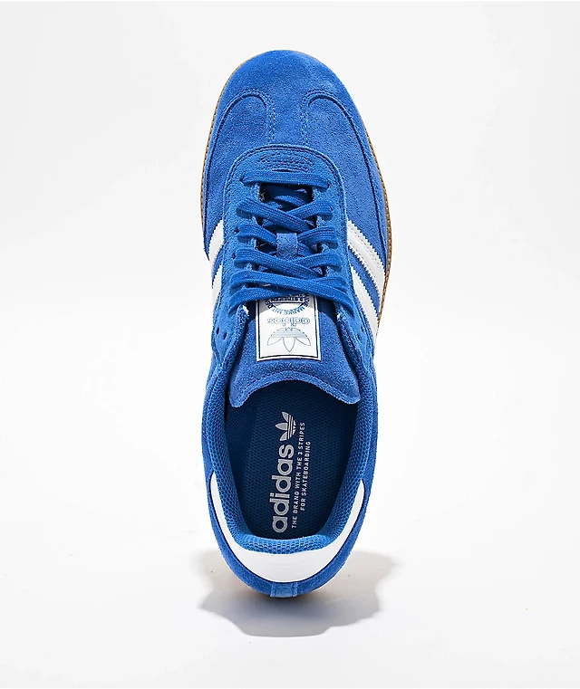 Adidas Samba ADV Bluebird, White Gum Skate Shoes MainPlace Mall