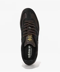 adidas Samba ADV Dark Brown, Black & Gum Skate Shoes