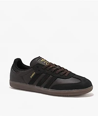 adidas Samba ADV Dark Brown, Black & Gum Skate Shoes