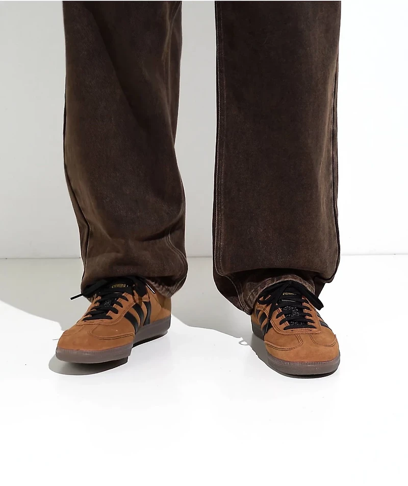 adidas Samba ADV Dusky Bronze, Core Black, & Gum Skate Shoes