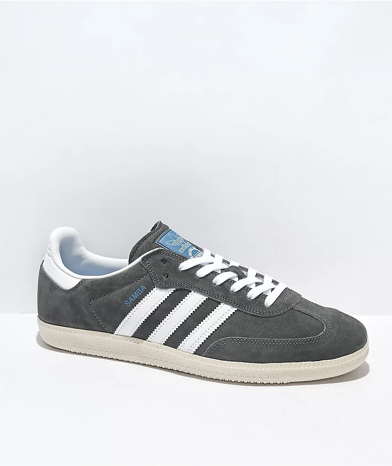 adidas Samba ADV Grey, White & Blue Shoes