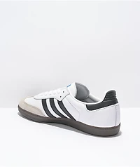 adidas Samba ADV White, Black & Gum Skate Shoes