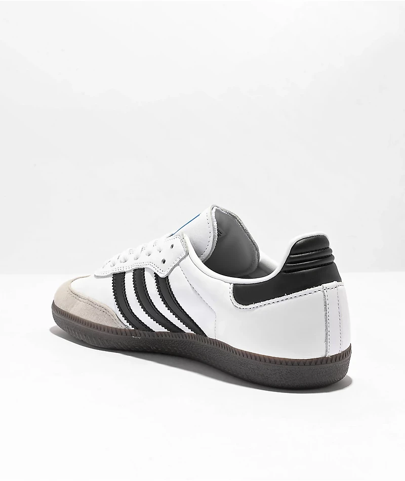 adidas Samba ADV White, Black & Gum Skate Shoes