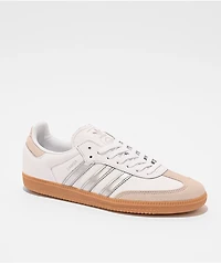 adidas Samba OG White & Silver Skate Shoes