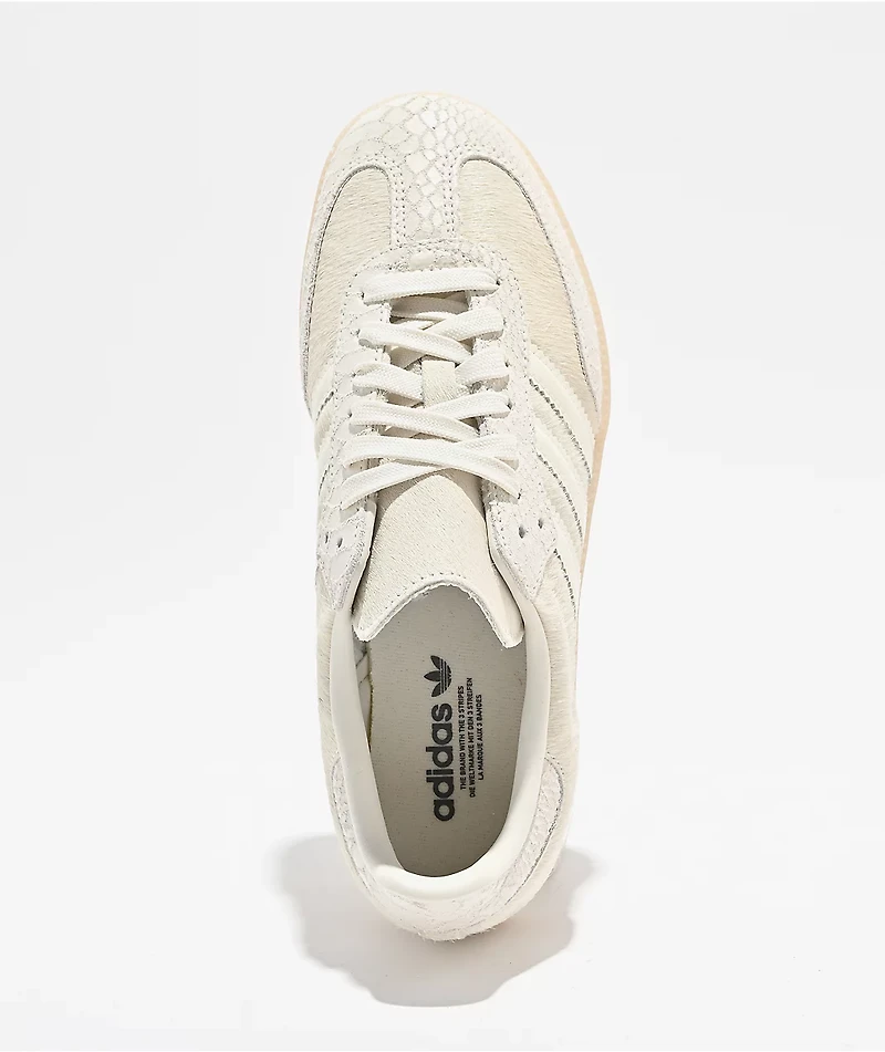 adidas Sambo OG Pony Hair Off White & Crystal Linen Skate Shoes