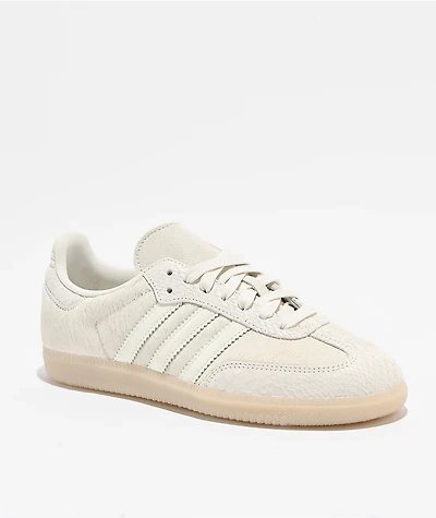 adidas Sambo OG Pony Hair Off White & Crystal Linen Skate Shoes