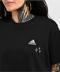 adidas Scribble Black Crop T-Shirt