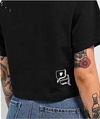 adidas Scribble Black Crop T-Shirt
