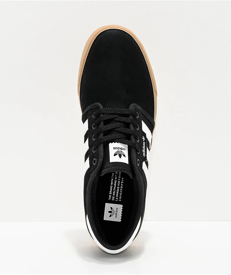 adidas Seeley Black, White & Gum Shoes