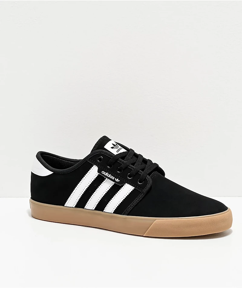 adidas Seeley Black, White & Gum Shoes