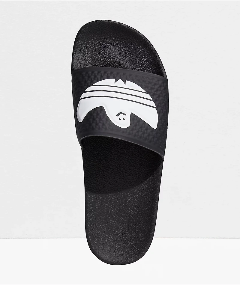 adidas Shmoofoil Black & White Slide Sandals