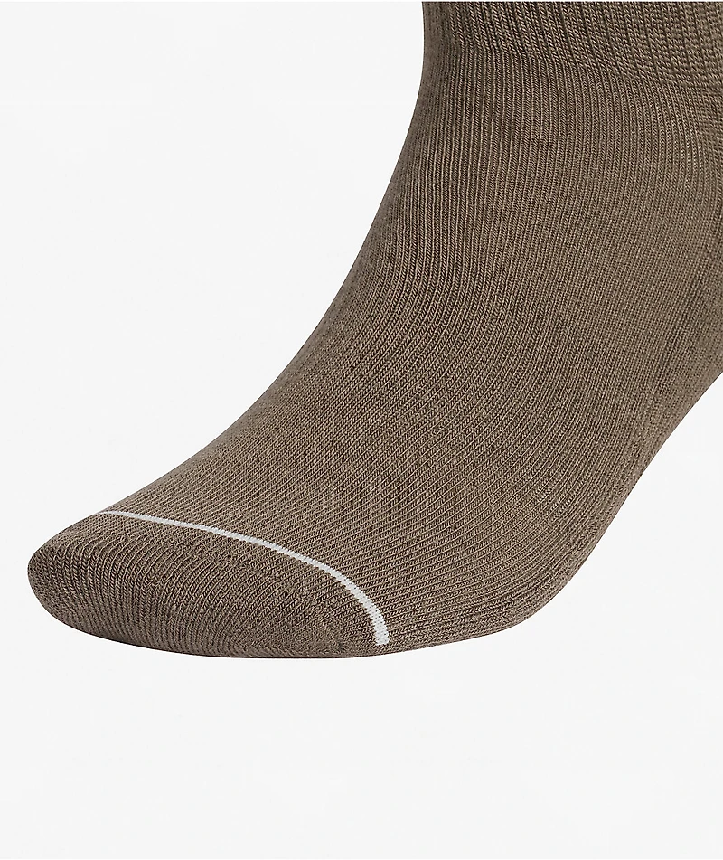 adidas Signature Brown, Khaki & Grey High Quarter Crew Socks