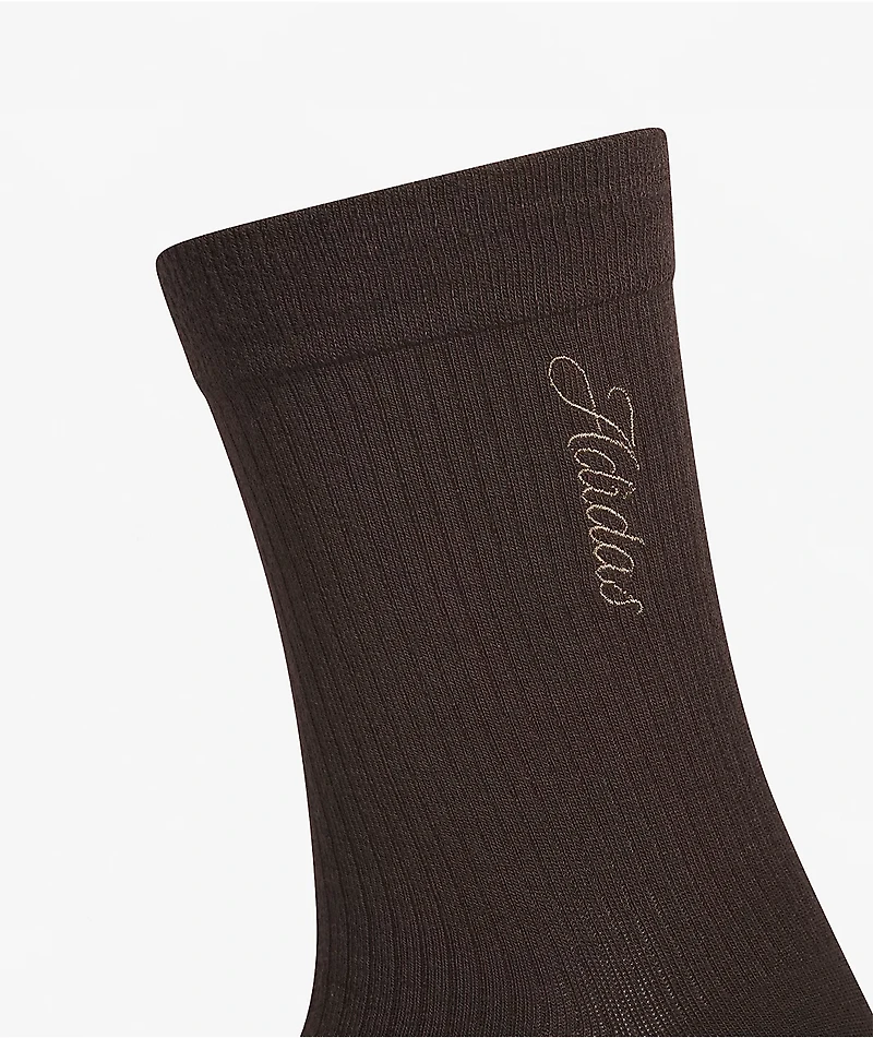 adidas Signature Brown, White & Grey 3 Pack High Quarter Crew Socks