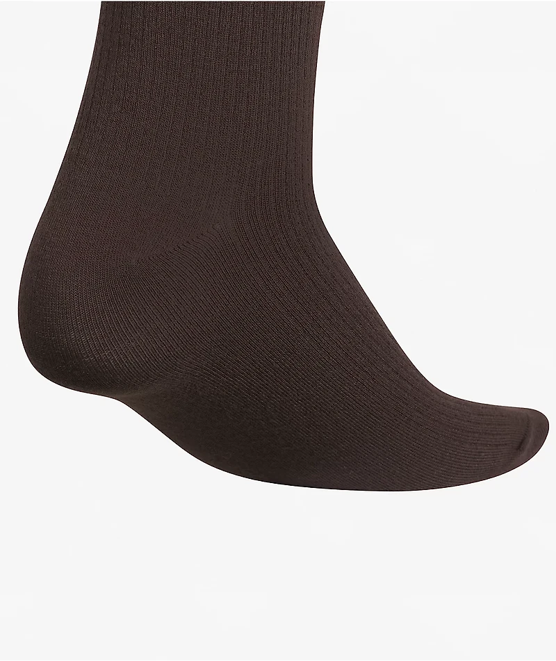 adidas Signature Brown, White & Grey 3 Pack High Quarter Crew Socks