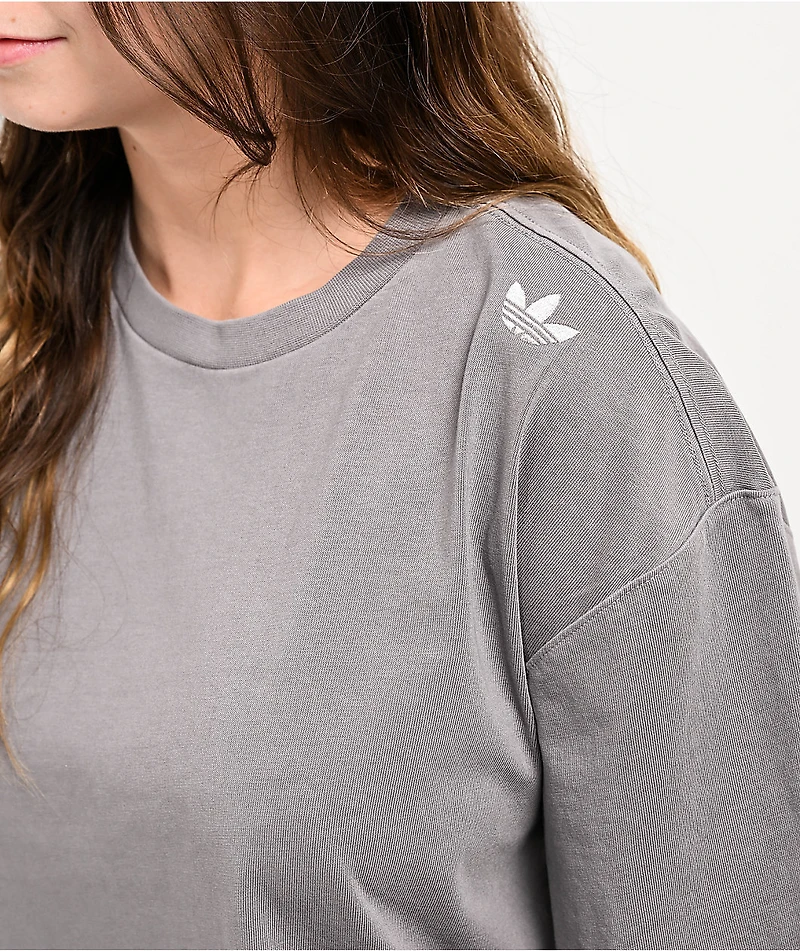 adidas Skate Grey Boxy Crop T-Shirt