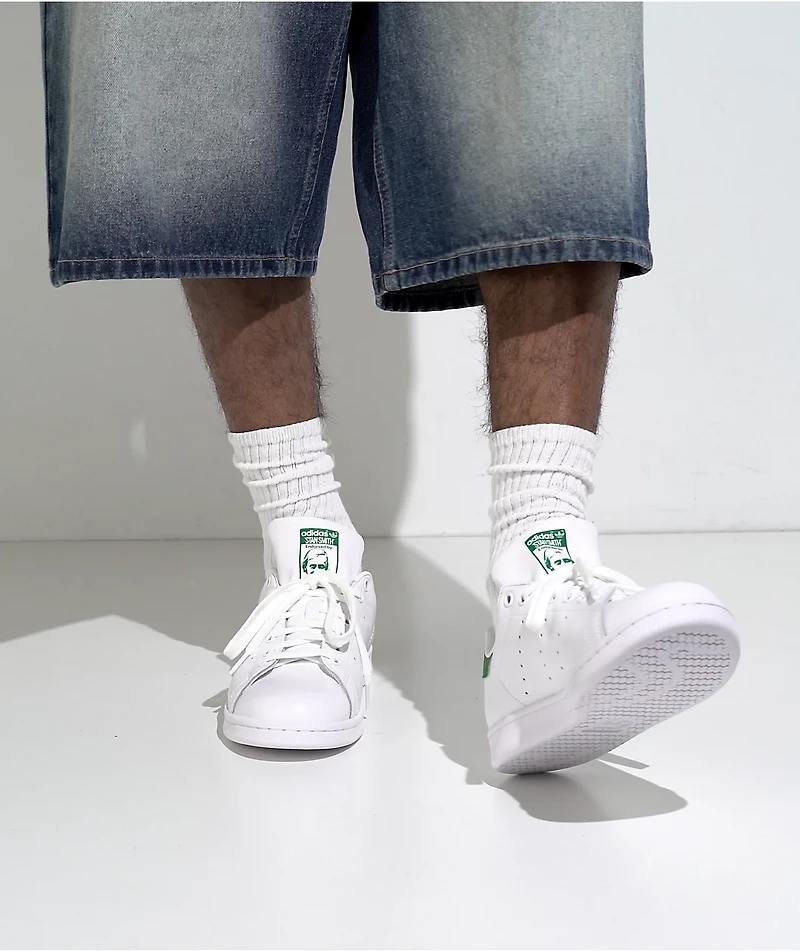 adidas Stan Smith White & Green Shoes