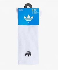 adidas Superlite 6 Pack White Crew Socks