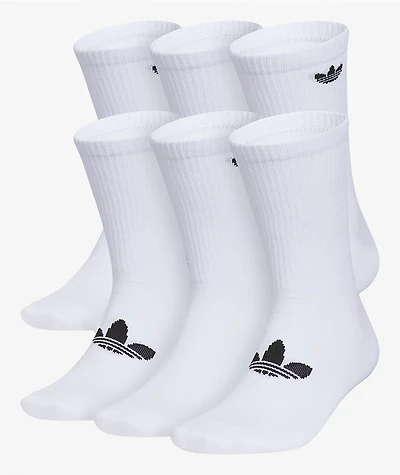 adidas Superlite 6 Pack White Crew Socks