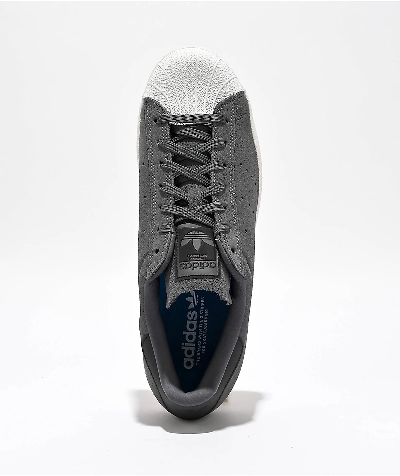 adidas Superstar ADV Charcoal & White Skate Shoes