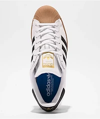 adidas Superstar ADV White, Black & Gum Skate Shoes